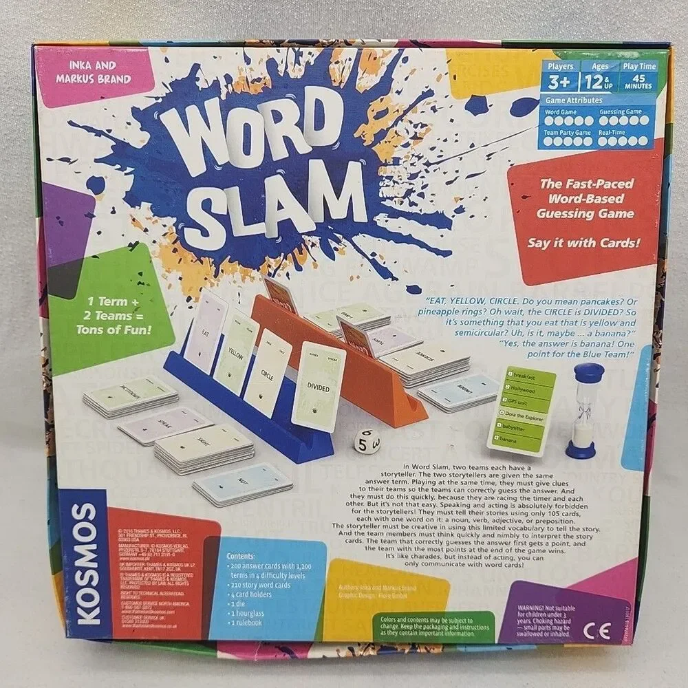 Game Word Slam Party Board Fast Paced Word Guessing Kosmos Germany Not Complete